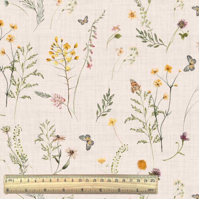 Printed Cotton ISILD Ecru / Multicolored